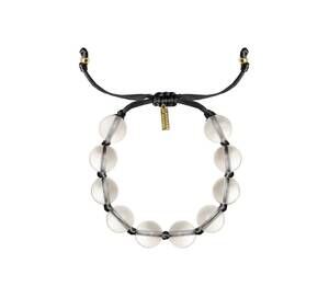 NEW ADRIANA PAPPAS women's glass bracelet on colored cord in black